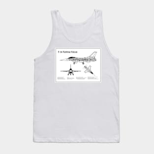 F-16 Fighting Falcon Fighter - BD Tank Top